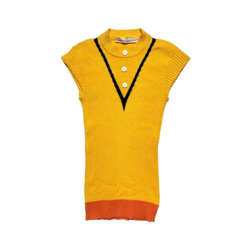 Stretch ribbed Colorblock top